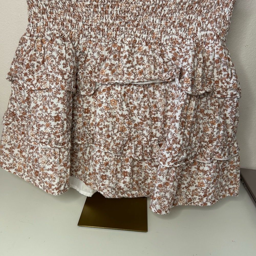 Girls Floral Ruffle Skirt